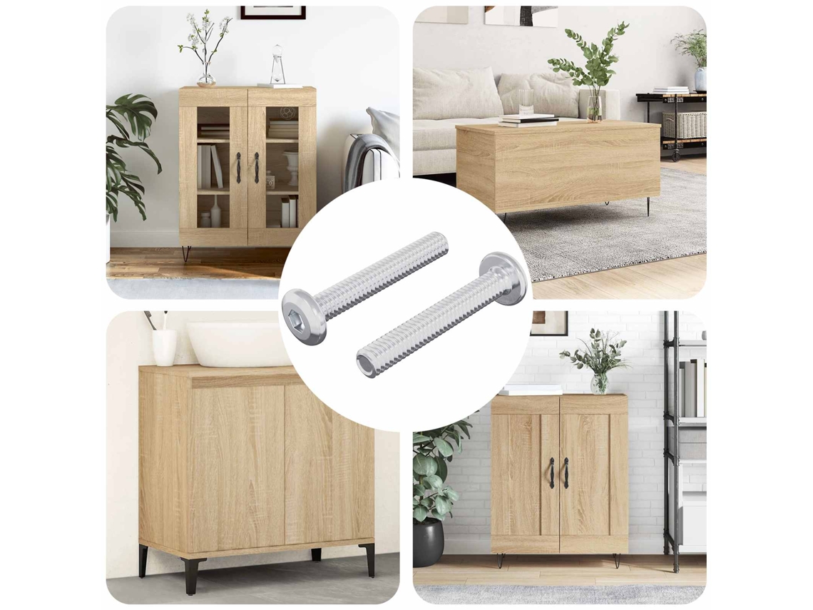 Vidaxl Parafuso De Trava Liso 2 Unid. Prateado M6 X 35 Mm Aço