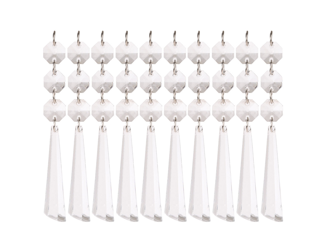 Pingente de bola de acrílico transparente Baok-decoration para DIY, acessório de ornamento (i)