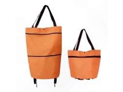 Carrinho de Compras Dobrável com Rodas e Bolsa com Zíper de Dois Estágios. Design Dobrável para Fácil Armazenamento e Transporte. GOKOCO
