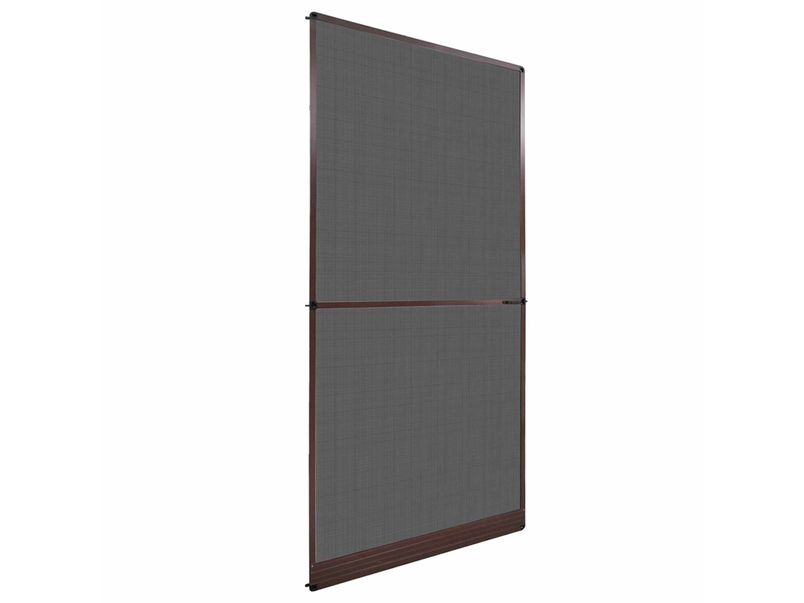Vidaxl Tela De Insetos Com Dobradiça Marrom E Preto 120 X 240 Cm