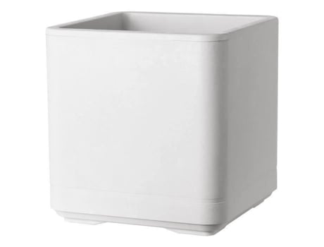 Vaso Deroma Cosmo Pearl Cube com rodas e reservatório de água, 38 cm