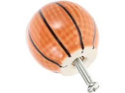 Puxador Decorativo De Cerâmica Em Formato Bola Basquete Da Gadpiparty Para Armários E Portas