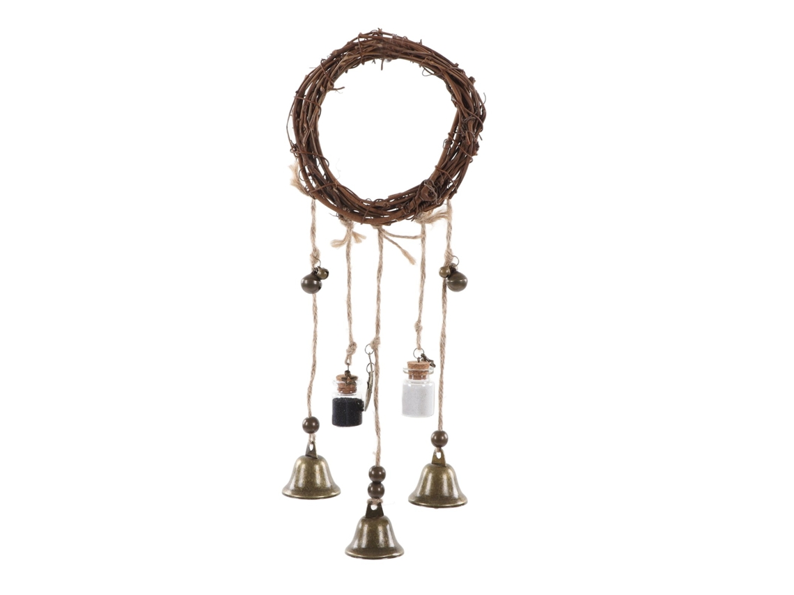 Rebe-campana De Viento Para Pomos De Puerta Rústica Decorativa Protectora Para Sala Dormitorio Balcón
