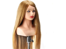 Cabeça de Manequim de 61 Cm, Cabelo Natural, Alta Qualidade SFUSHOS