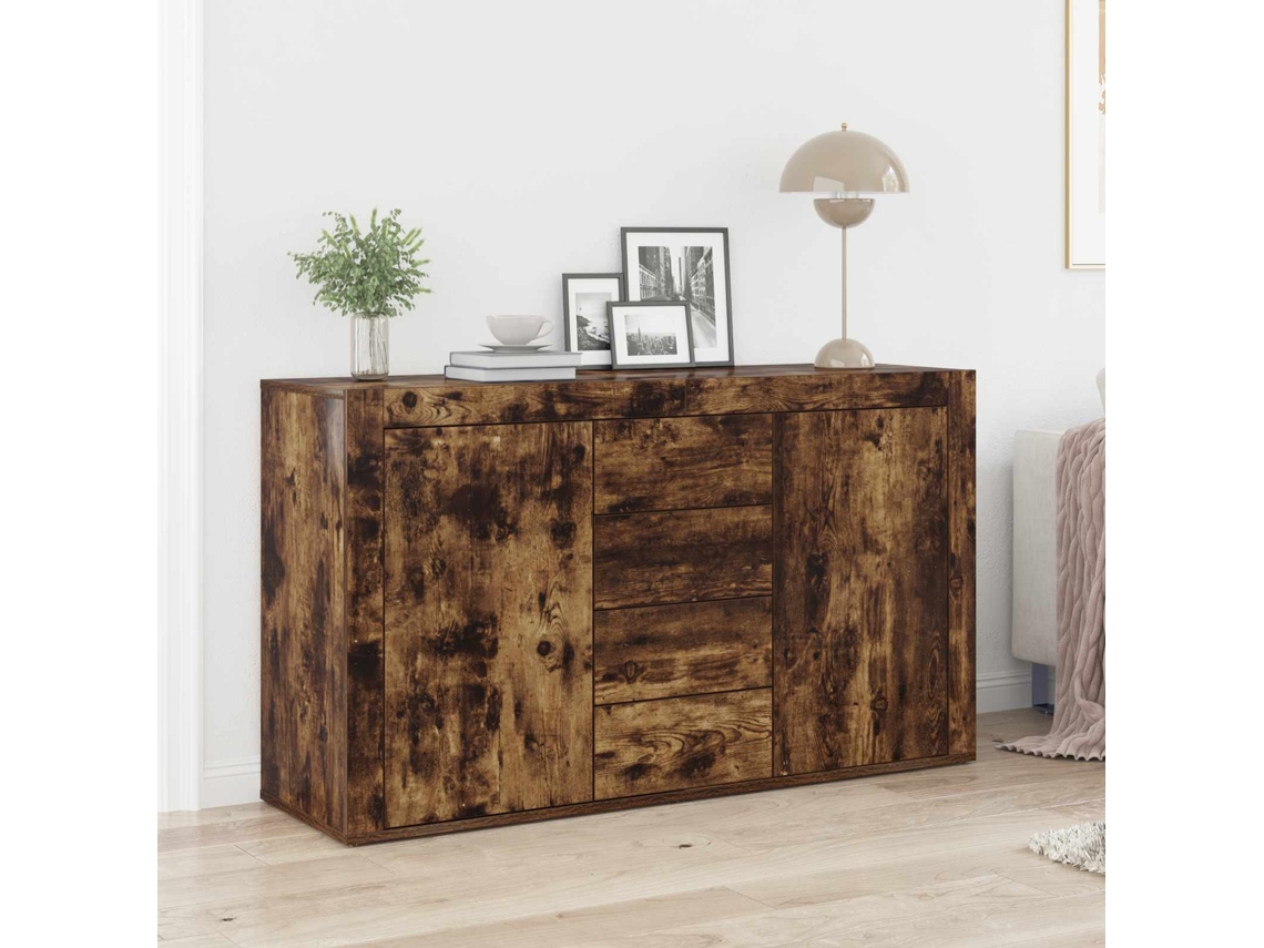 Vidaxl Buffet Carvalho Defumado 120 X 36 X 69 Cm Madeira Processada