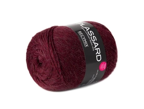 Lã reciclada Recymix 37 Bordeaux Vermelho