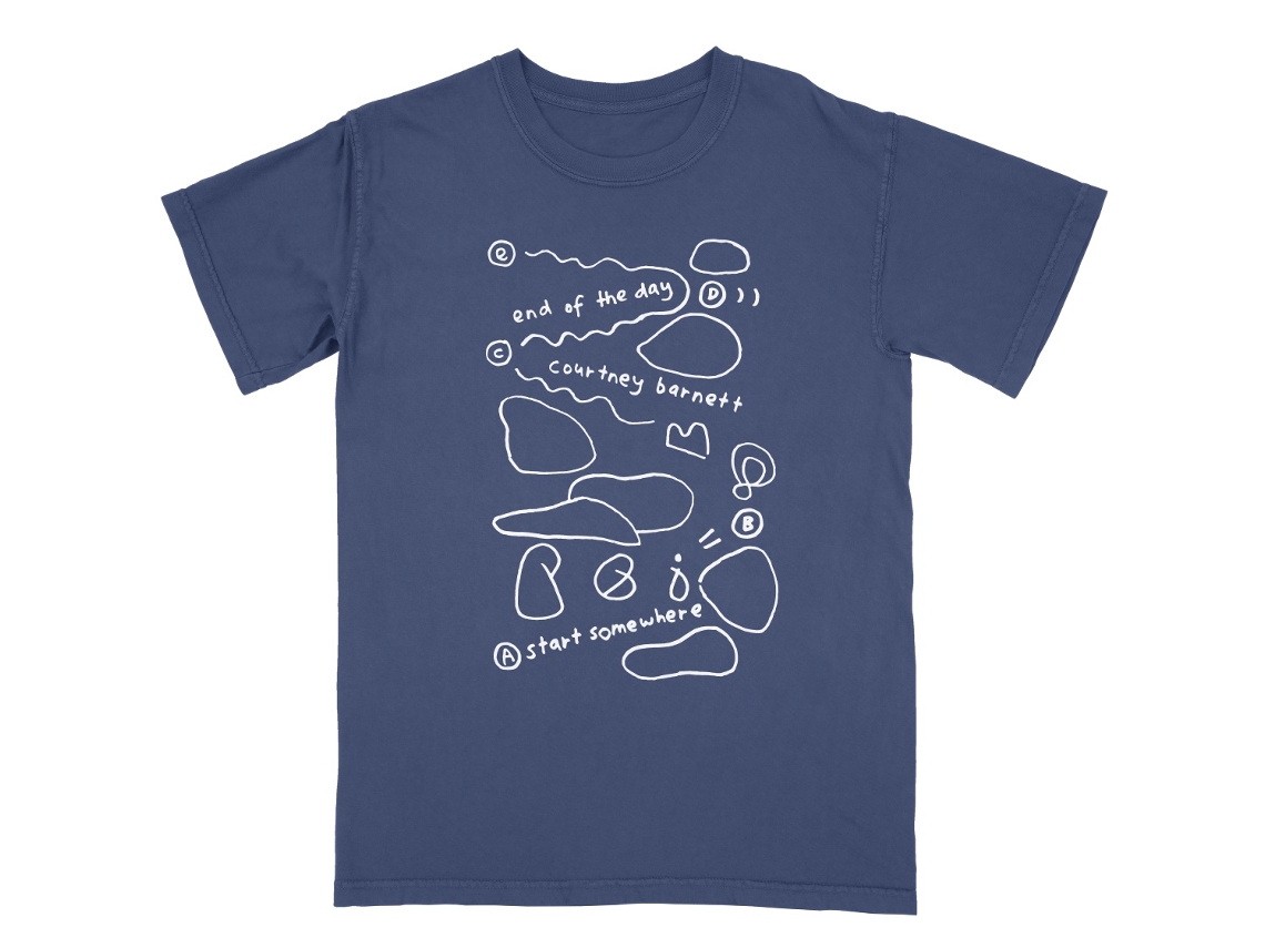 Courtney Barnett End Of The Day Navy T S ROCKINSTONE Size:m