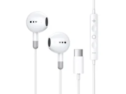 Auriculares Fio Tipo Controle  Branco