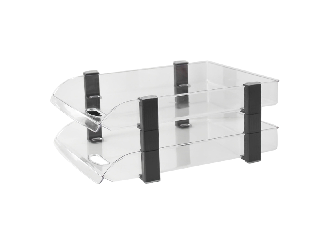 Prato para Arquivos de Mesa Acrílico Transparente S/MARCA