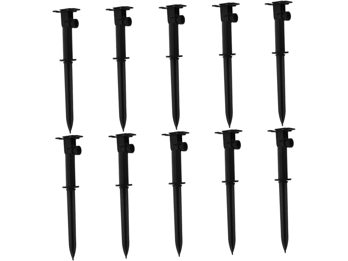 Conjunto de 10 Estacas para Iluminação Solar Externa, Ideais para Suporte de Lâmpadas de Jardim. SFUSHOS