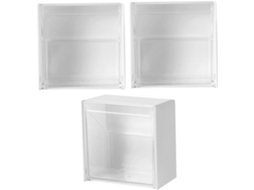Kit De 3 Organizadores De Parede Para Banheiro Hips, Fácil De Guardar Cotonetes E Batons, Design Simples E Funcional