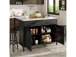 Mesa De Bar Negra, Encimera De Cocina, Sencilla Y Moderna, Mesa De Bar De Café, Adequada Para Sala De Estar, Comedor, Patas Ajustáveis Zkaka