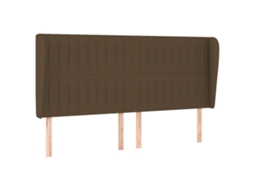 Cabeceira de Cama com Abas Tecido Castanho Escuro MAISON EXCLUSIVE (183x23x118 cm)