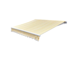 Vidaxl Toldo Dobrável Manual 300 Cm Amarelo/branco