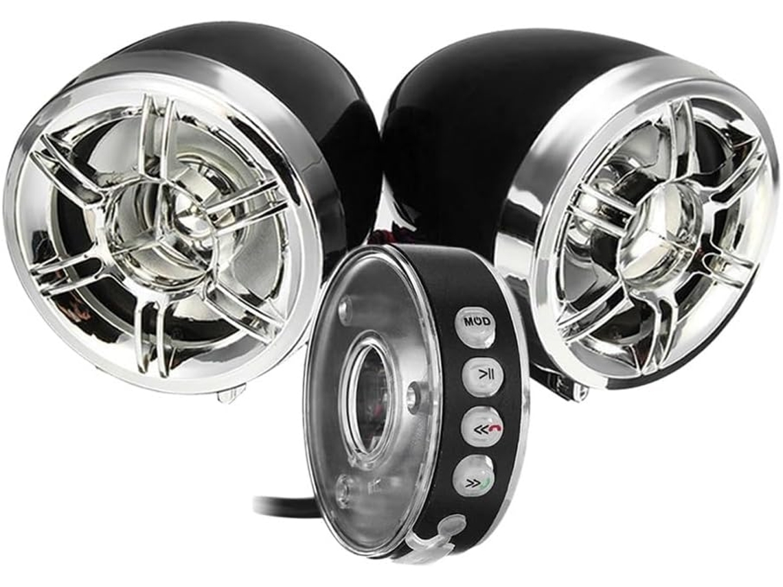 Rádio Haut-parleur Compatível Com Moto, Alarme Antivol, Amplificador De Áudio, Leitor Mp3 Fm, Controle Por