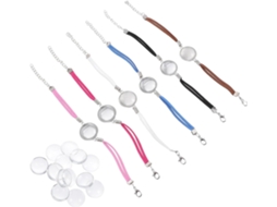 Kit De 12 Peças Para Fazer Pulseiras Diy Com Base De Bandeja