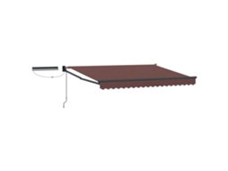 Conjunto 1 Toldo Elétrico Vidaxl Castanho Poliéster (3 X 2,5 M)