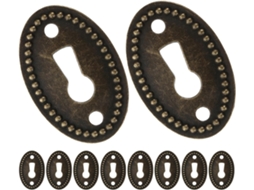 Placa De Cobertura Oval Para Fechadura Em Liga Zinco, 10 Peças, Estilo Vintage