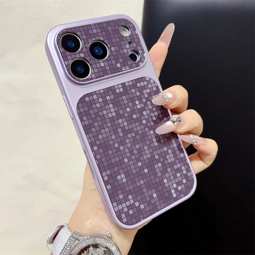 (iphone 16 Roxo) Capa Texturizada Para Celular, Protege A Lente, Material De Policarbonato Resistente A Impactos.