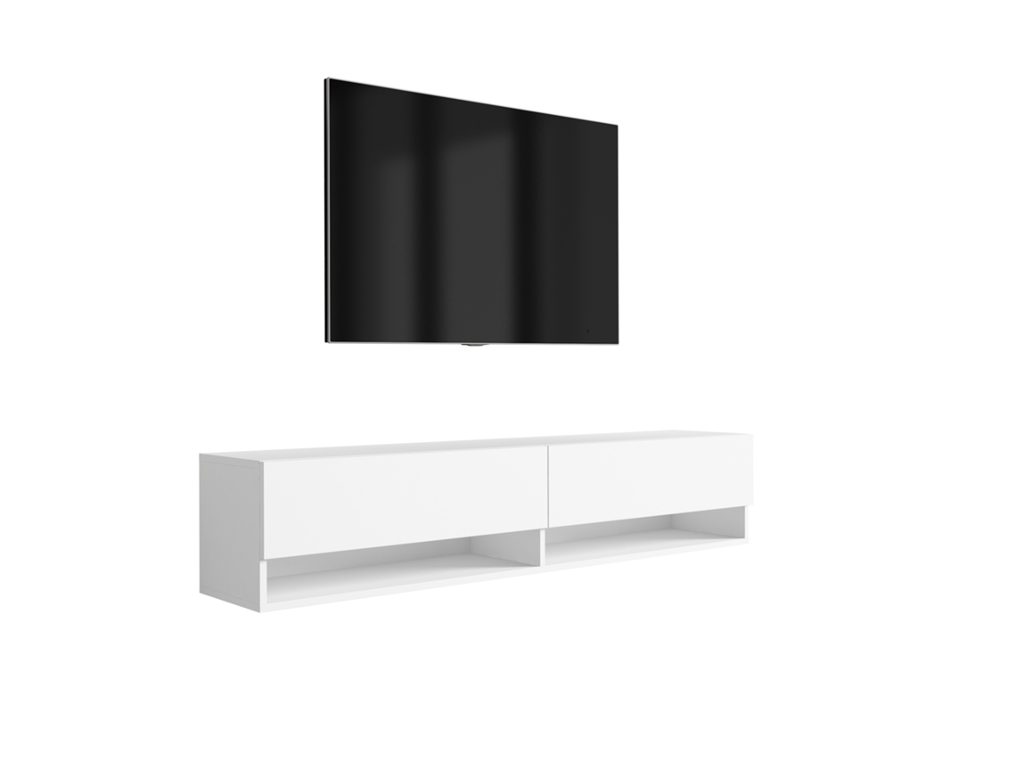 Suporte De Tv 170 Cm Branco Fosco, 170 × 32 × 34 Cm 3E 3XE LIVING.COM