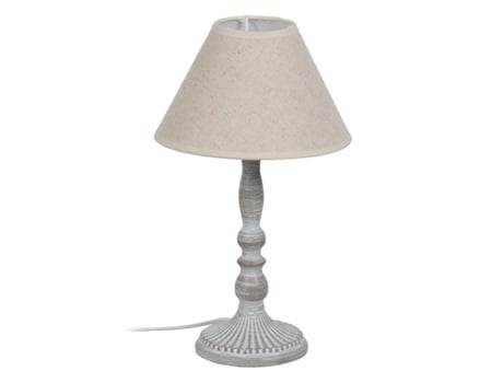 Candeeiro Bege Cinzento 60 W 20 X 20 X 34 Cm BIGBUY HOME
