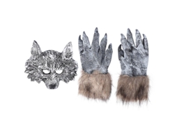 1 Conjunto de Máscara de Lobo para Decorações de Halloween ALLINLESS