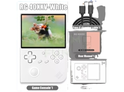 Console de videogame portátil, tela IPS de 4,0 polegadas, resolução de 640 x 480, sistema Linux, branco, 64 GB (Slowmoose)