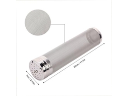 Filtro Seco Para Cerveja Artesanal Em Aço Inoxidável, 29x7cm, Com Malha 300, Para Barris Cornelius Corny Keg Prata Igvtrade (filtro De Funil)