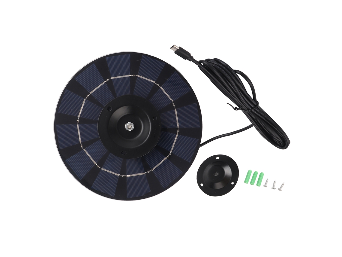 Painel Solar 5W Carregador de Bateria com cabo 3m para exterior, Silício Monocristalino | S/MARCA