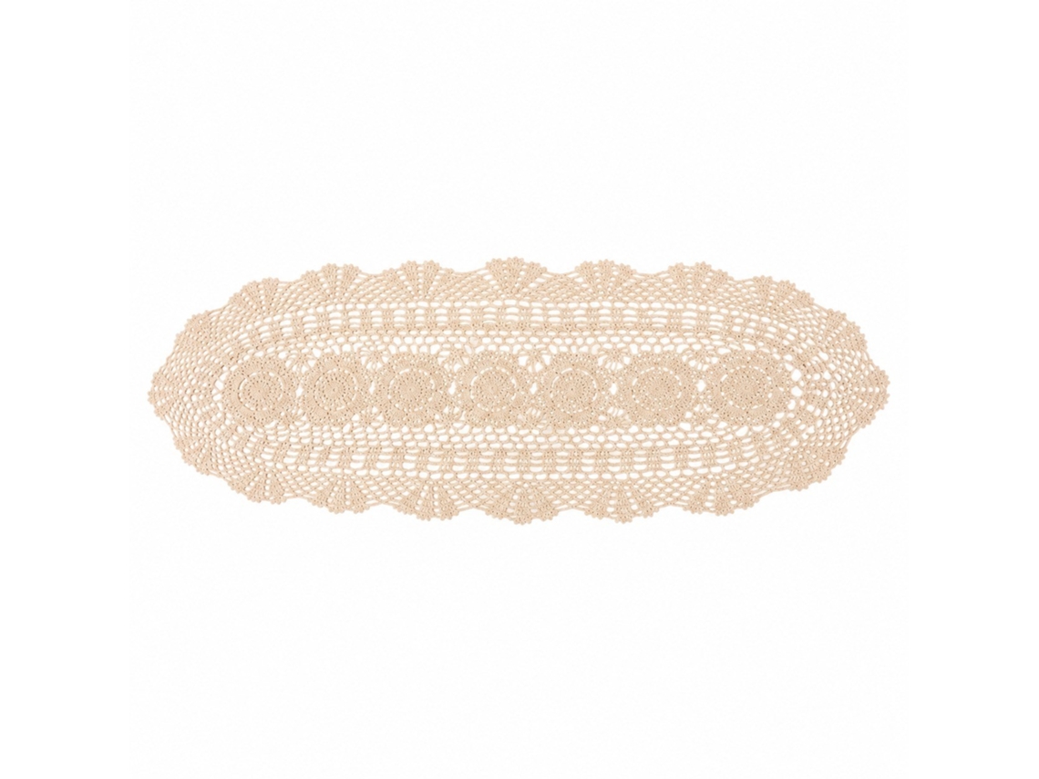 Corredor De Mesa De Algodão De Crochê Feito À Mão, Guardanapo De Renda Oval, 11,8 X 35 Polegadas, Peça Central De Mesa De Jantar
