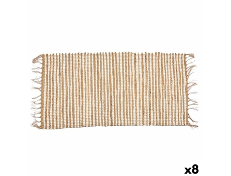 Tapete Branco Natural 70 x 1 x 140 cm (8 Unidades)