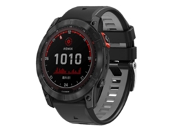 Bracelete para Garmin silicone com fivela de parafuso e liberação rápida, duas cores preto e cinza XIAOMOYU