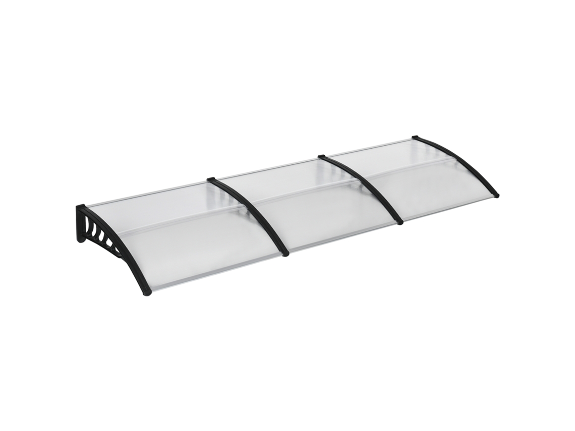 Toldo Retrátil Cinza 295x200cm Manivela Alumínio Proteção Uv Varanda Jardim ZIWEI STORE
