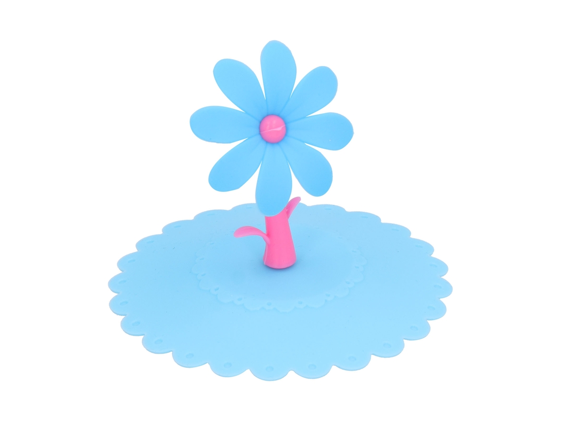 Tampa Silicone LAXISCREED para Copo Anti poeira com Alça Floral