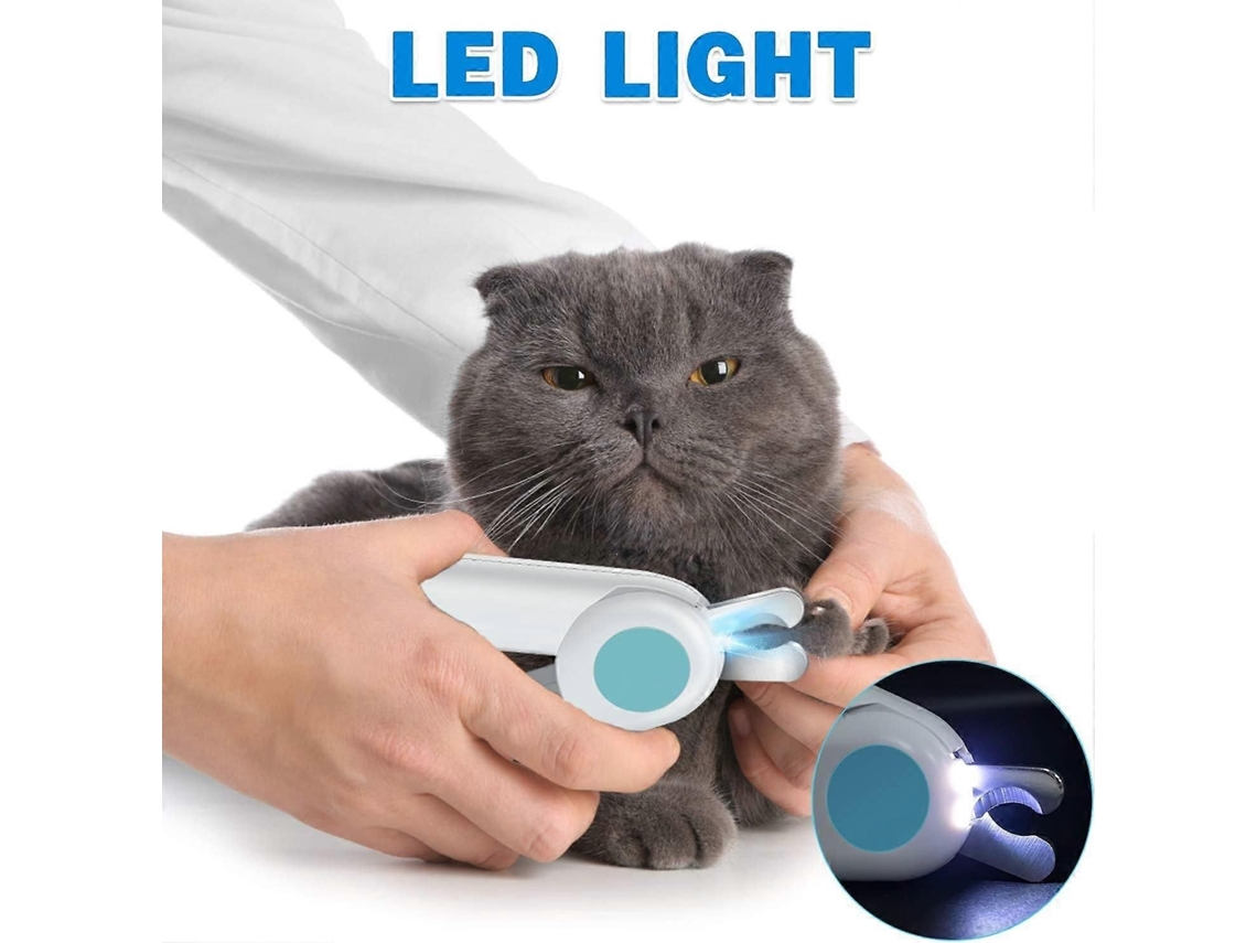 Tesoura Com Luz Led Para Corte De Unhas De Cães E Gatos