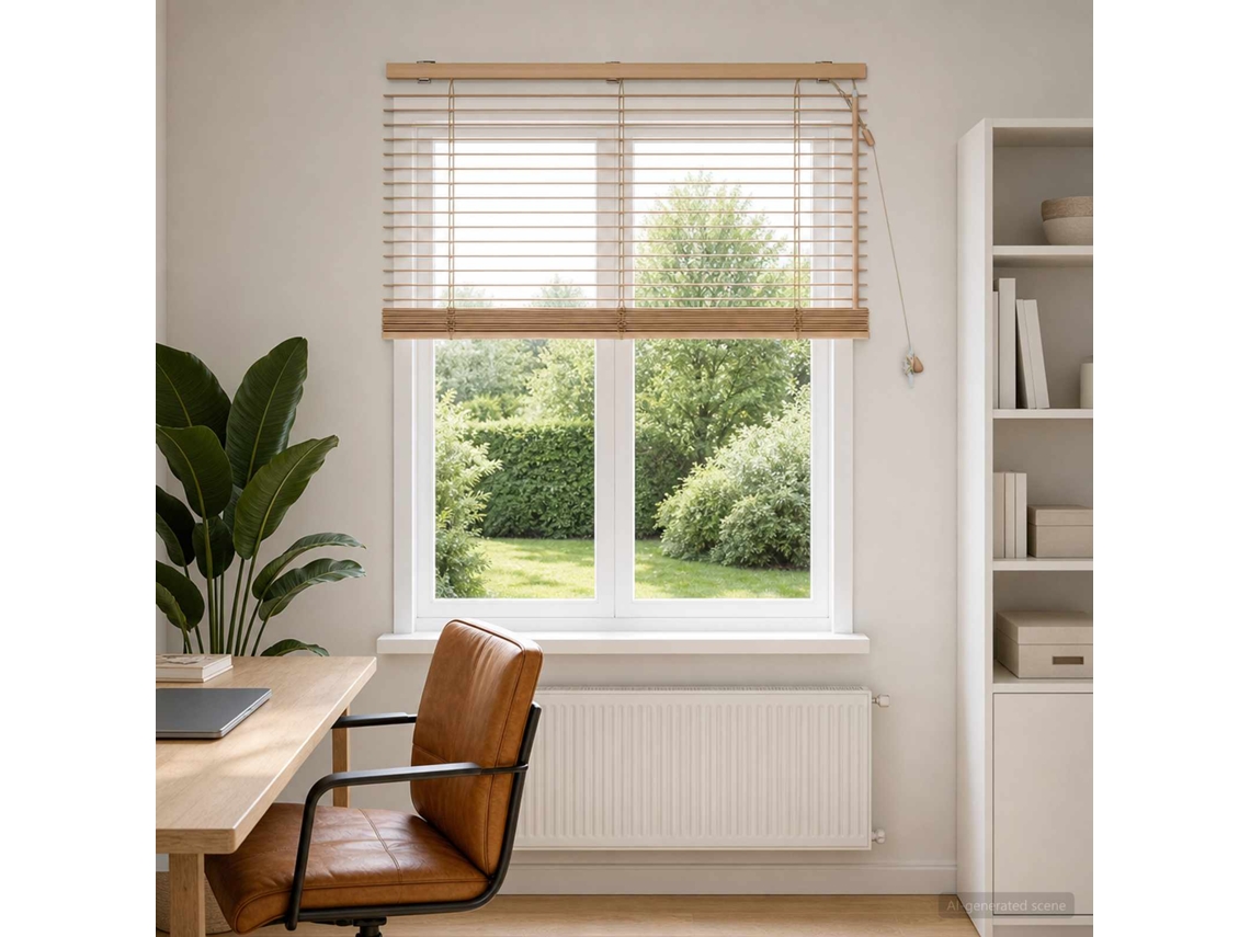 Vidaxl Cortina Veneziana Aparência De Carvalho 120 X 130 Cm 35 Mm