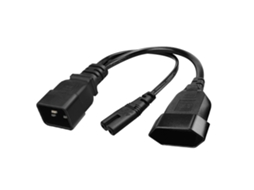 Lurelia Cabo De Alimentação C20 Para C7, 0mm, 2x0, 250 V, Interruptor Integrado, Monitores