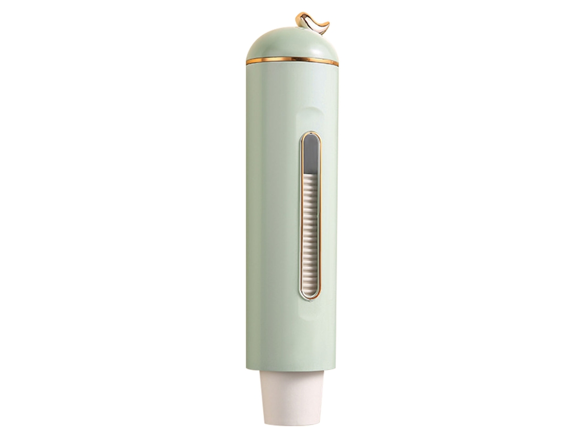 Nova Line distribuidor de Copos de Papel de Parede Tipo Puxar com Janela Transparente para Cozinha Escritório Verde