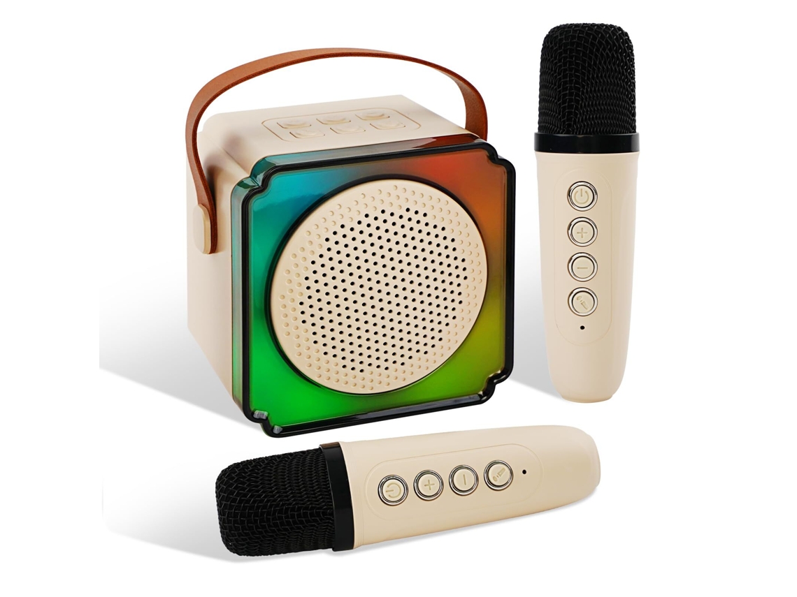 Máquina De Karaokê Para Crianças Mini Máquina De Karaokê Com 2 Microfones Sem Fio SUNNY SPACES