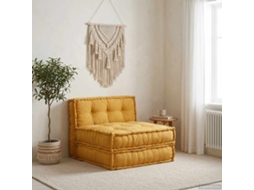 Vidaxl Unidade De Sofá Modular 70x70x36 Cm Tecido Amarelo