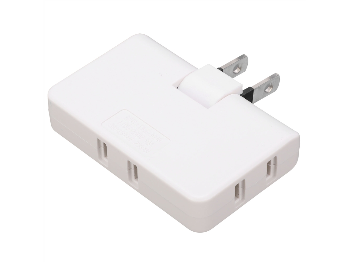 Laxiscreed Adaptador De Tomada Rotativo De Duas Pás Para Uso Interior E Expansor De Parede