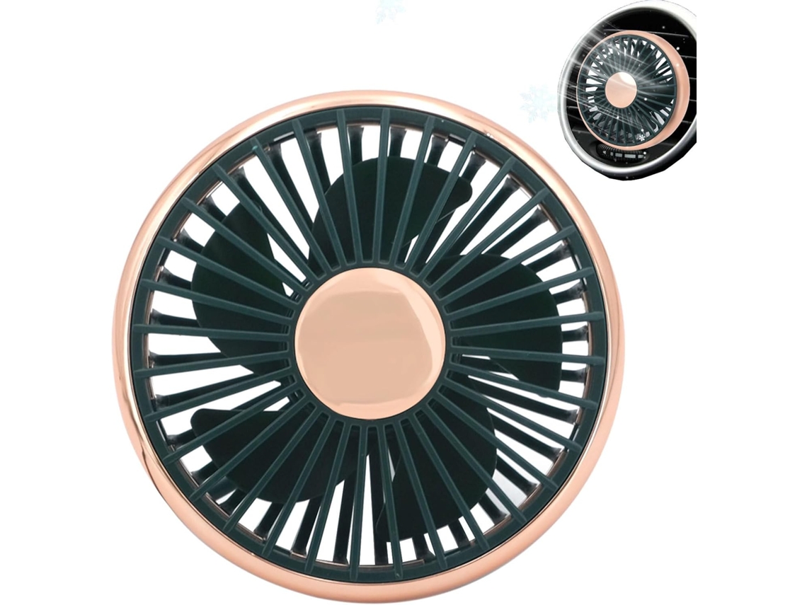 Ventilador Portátil Para Carro Com 3 Velocidades Ajustáveis, Potente E De Longa Duração