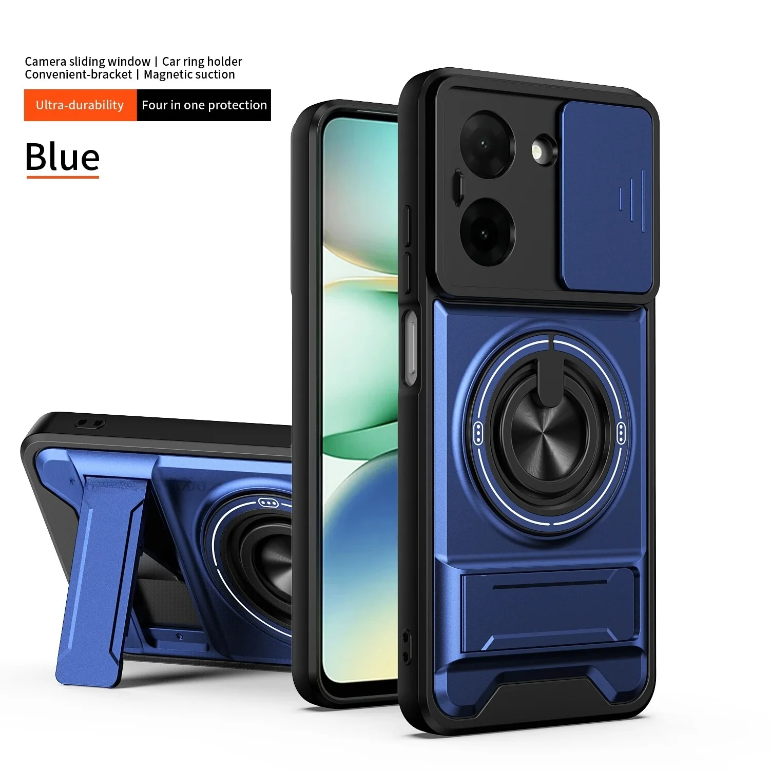 (poco M8 Pro Azul) Capa Protetora Robusta Em Pctpu, Proteção Reforçada Contra Impactos.