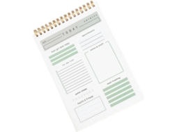 Agenda diária A5 2025, encadernação em espiral, papel, formato portátil para escritório e casa.