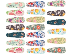 Conjunto de 20 presilhas de cabelo leves com flores em estilo vintage e pequenos acessórios.