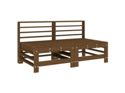 Conjunto 1 Sofá De Centro Para Jardim Vidaxl Marrom Madeira De Pinho Maciça (57.5 X 63.5 X 60 Cm)