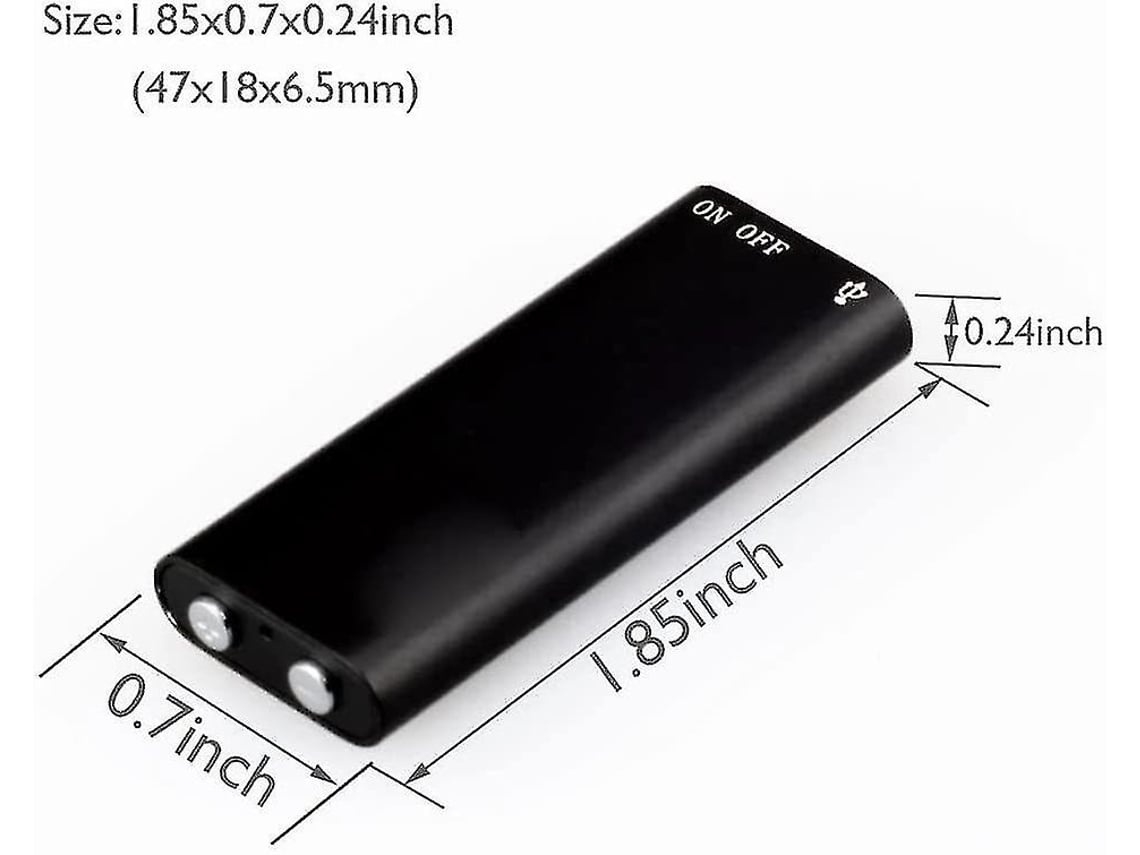 Lurelia Caneta Gravadora Digital 32gb Com Usb, Ativação Por Voz, Reprodução Mp3 Para Reuniões, Aulas, Entrevistas - Preto