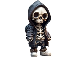 Ornamento de cabeça de caveira Nova Line, estátua decorativa para casa, Halloween, gótico, colecionável | S/MARCA