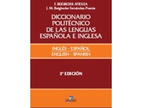 Livro Diccionaro Politecnico Lengua Español-Ingles