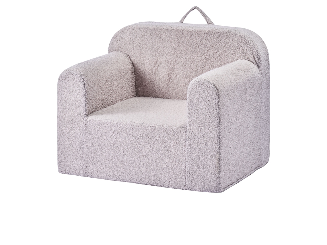 Sofá Infantil Succebuy Portátil Lavável Com Braços E Pega, Cinza, 59 X 43 X 46 Cm